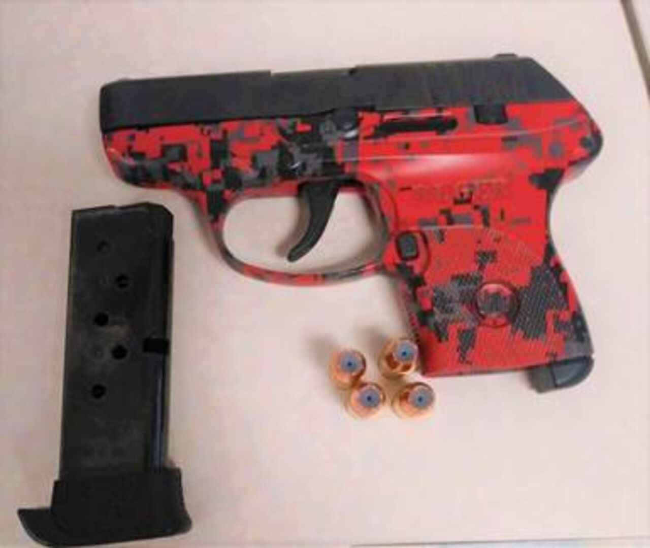 Loaded handgun at LVIA